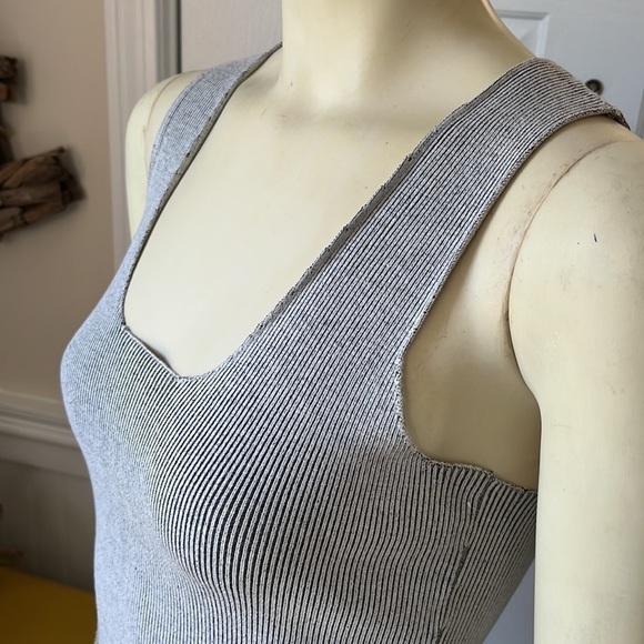 Rachel Roy Set Gray Ribbed Tank w/ Tweed Skirt Dress & Zip Up Tweed Jacket S - Picture 12 of 16